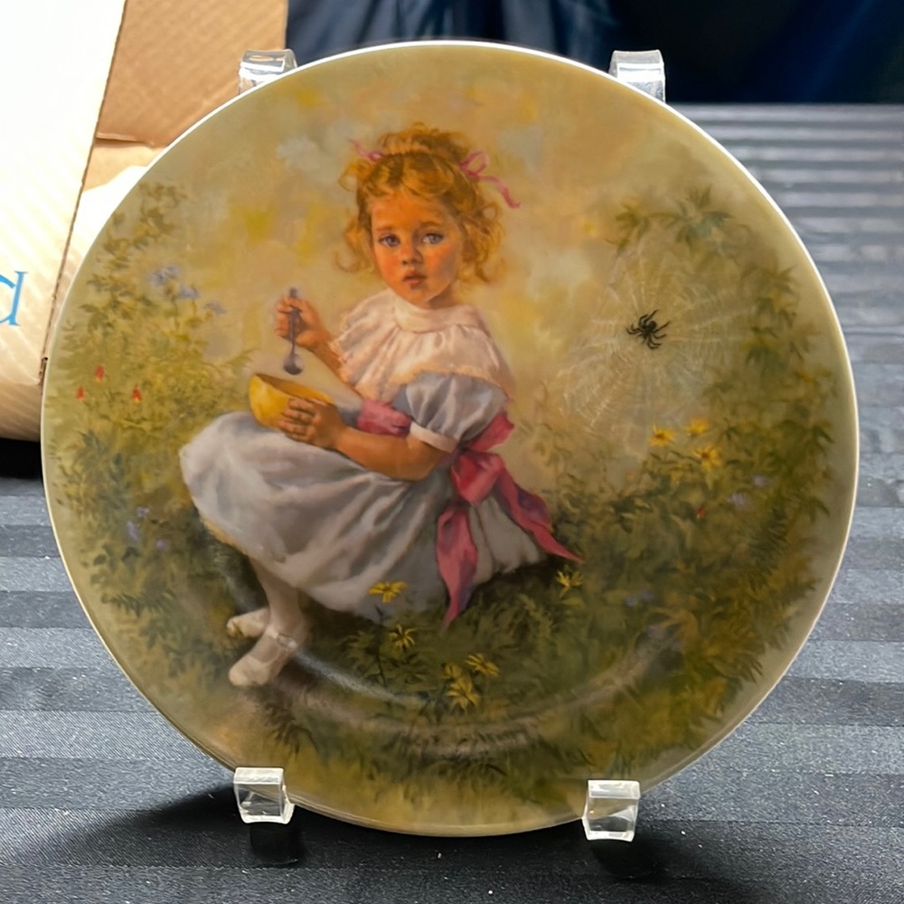 Mother Goose Rhymes “Little Miss Muffet” Plate by John McClelland Plate #14312T